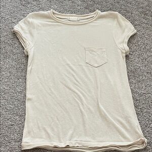 Altar’d State Women's Cream Short Sleeve Top